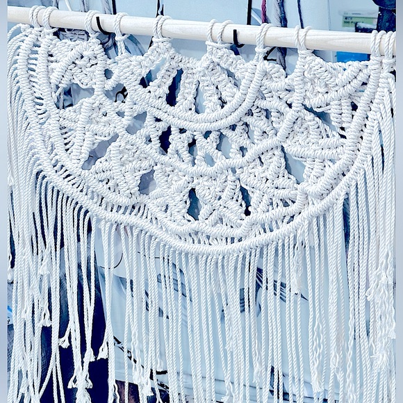 NEW Soul Embellishโs Handwoven Macrame Fiber Art Wall Tapestry~Modern Home Decor - Picture 4 of 16